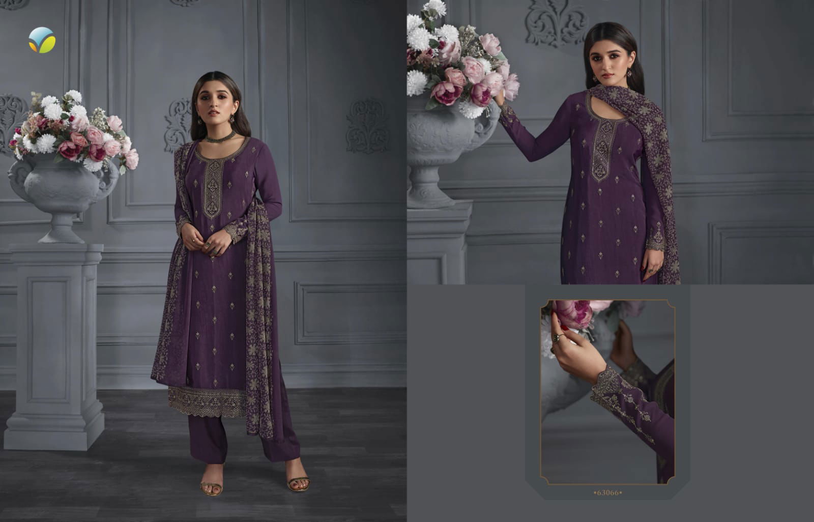 Vinay Silkina Royal Crepe 42 Fancy Regular Wear Dress Material Catalog
